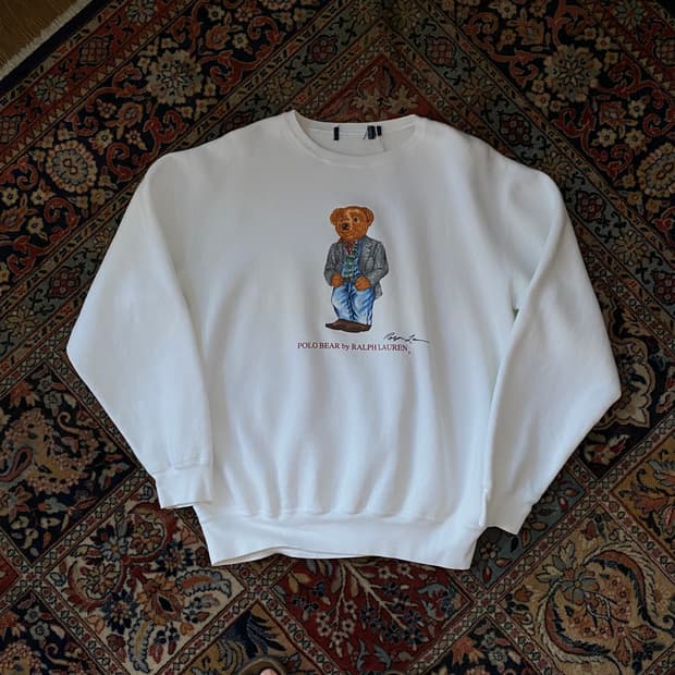 🌊Polo bear sweat shirts white