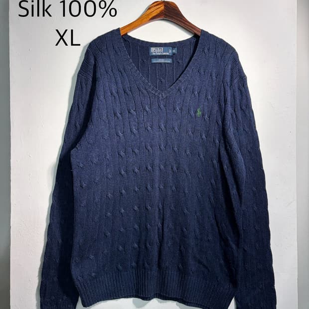 Polo 폴로 랄프로렌  silk 100% 니트 XL