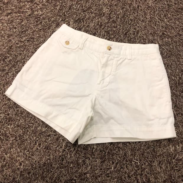 폴로 랄프로렌 여성 화이트 숏팬츠