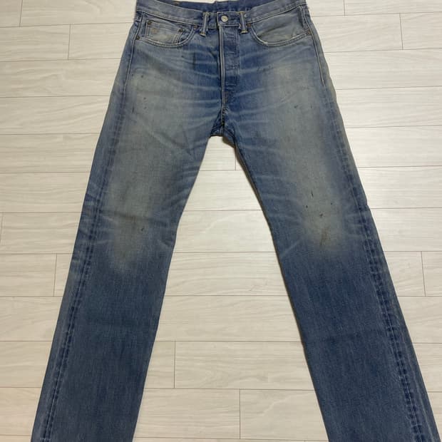 RRL 스트레이트핏 셀비지 워싱데님