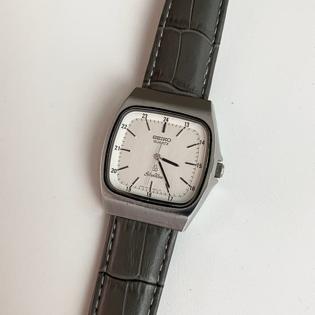 Seiko 세이코 실버 웨이브 쿼츠 스퀘어