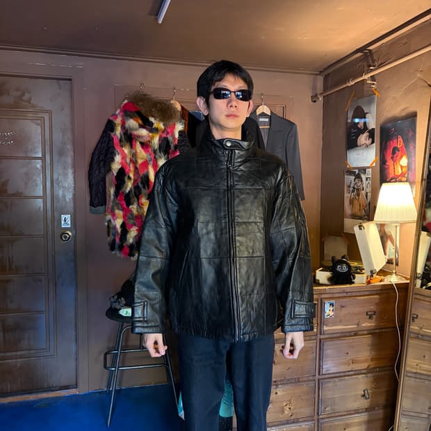 Lambskin Black Padded Jacket XL