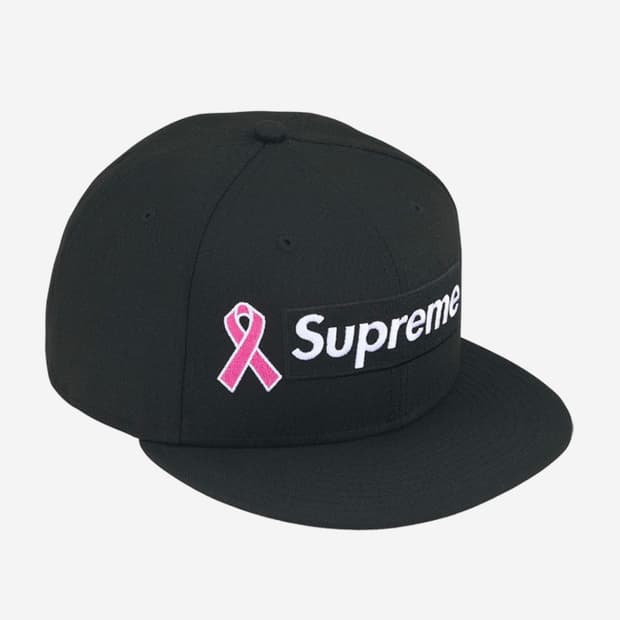 슈프림 뉴에라 브레스트 캔서 어웨어니스 블랙