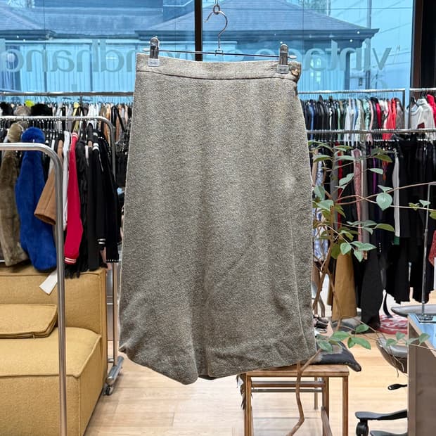 비비안 웨스트우드 레드라벨 브라운 울 미디스커트 