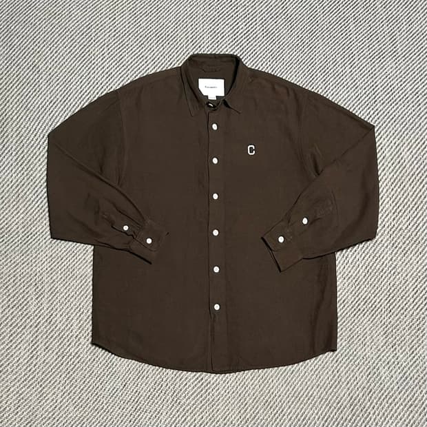 [M] Covernat 커버낫 브라운 린넨 셔츠