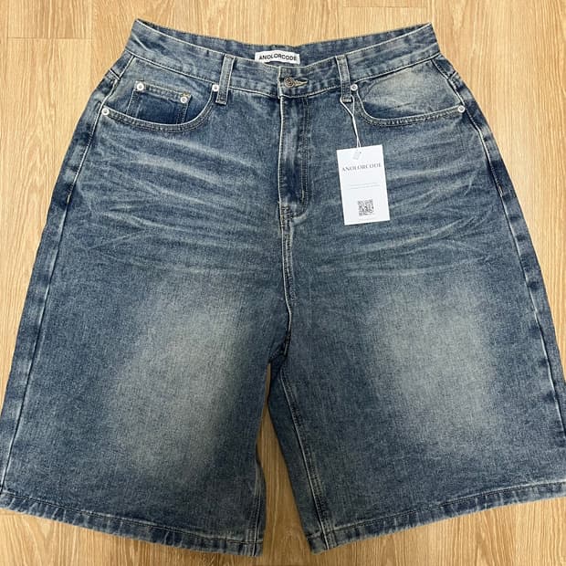 어널러코드 페이드 버뮤다 데님 팬츠 M (미디움블루)