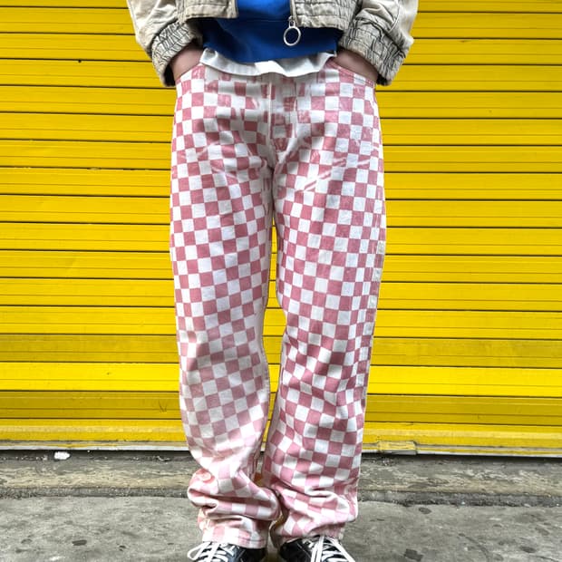 리바이스 501 체커보드 데님팬츠 RACS72 커스텀