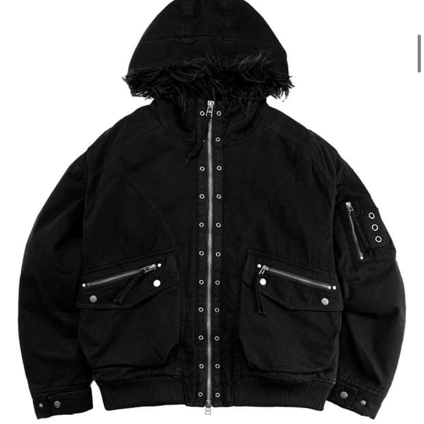 세인트페인 후드 퍼 점퍼 블랙 (새상품)