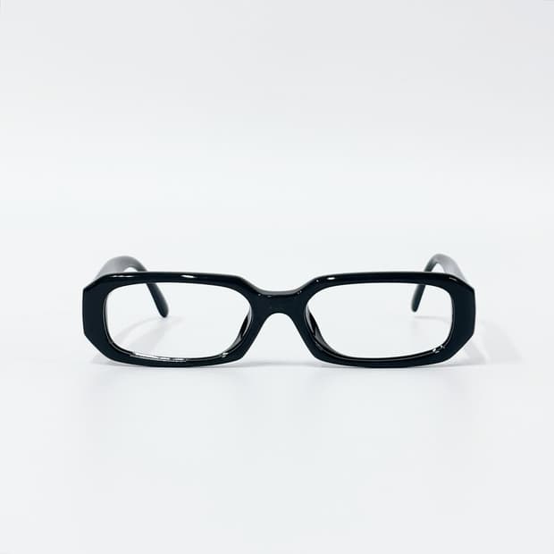 블랙 볼드 스퀘어 뿔테 데드스탁 빈티지안경