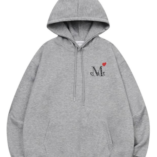 러브릿츠 미니 하트 로고 후드 티 남녀공용 