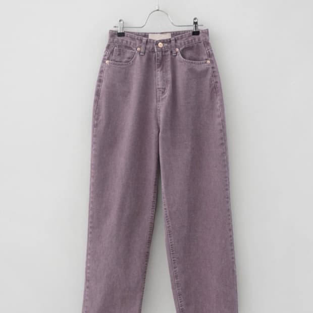 [새상품] 애프터먼데이 컬러드 페이퍼 다이 진 / 퍼플 / S