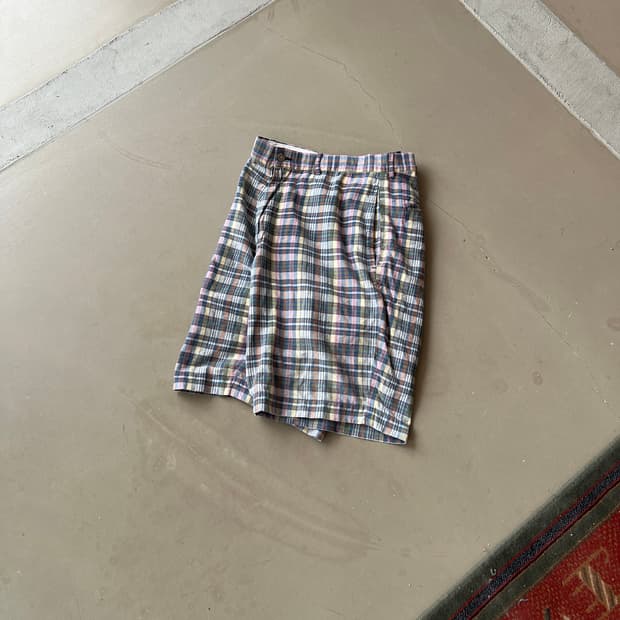 폴로 랄프로렌 체크 하프 팬츠