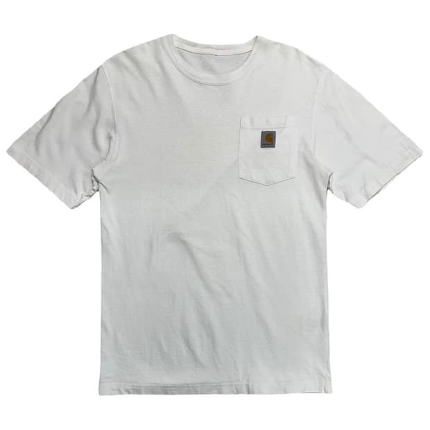 CARHARTT 포켓 반팔티 화이트 OS