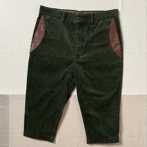 준야와타나베 레더패치 카프리팬츠 junya watanabe 꼼데가르송