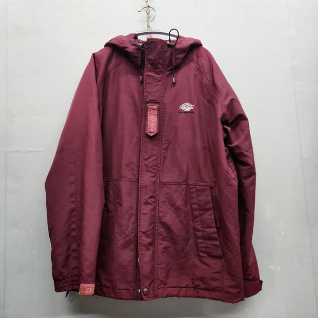 디키즈 버건디 스트링 바람막이 파카 자켓 M(XL)