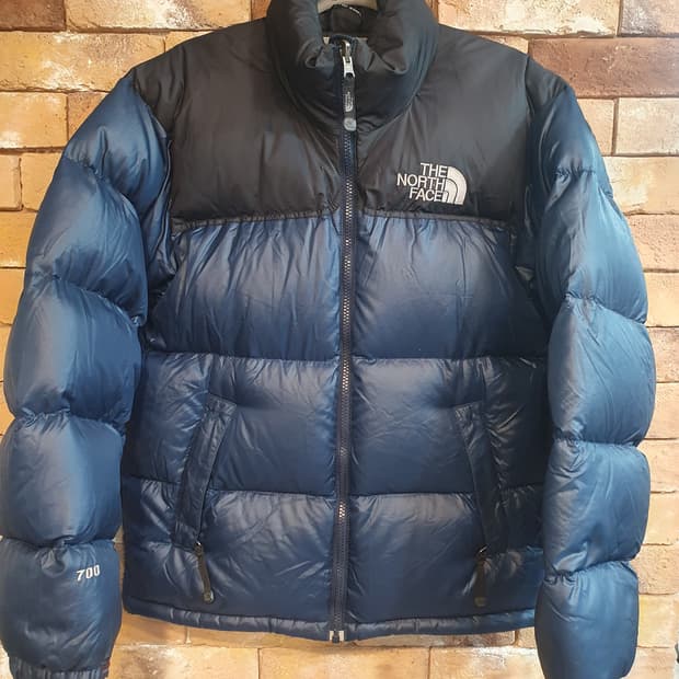 노스페이스 700 눕시 구스패딩 XS 네이비