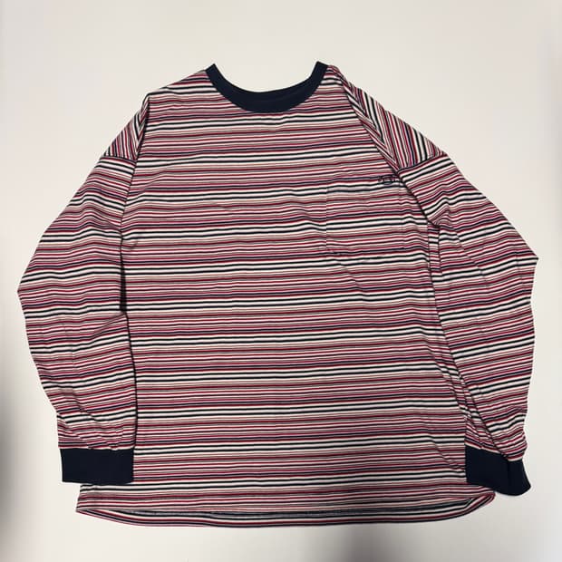 여성 스튜디오톰보이 24년도 오버핏 스트라이프 긴팔티 F