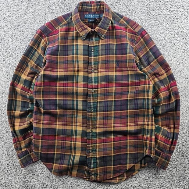 폴로랄프로렌 체크 플란넬 클래식 셔츠 ( M ) / 10985