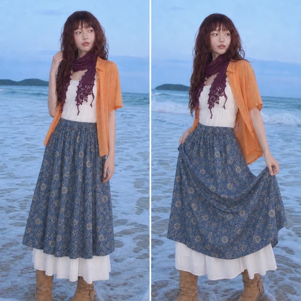 섬의 소녀 코디 set