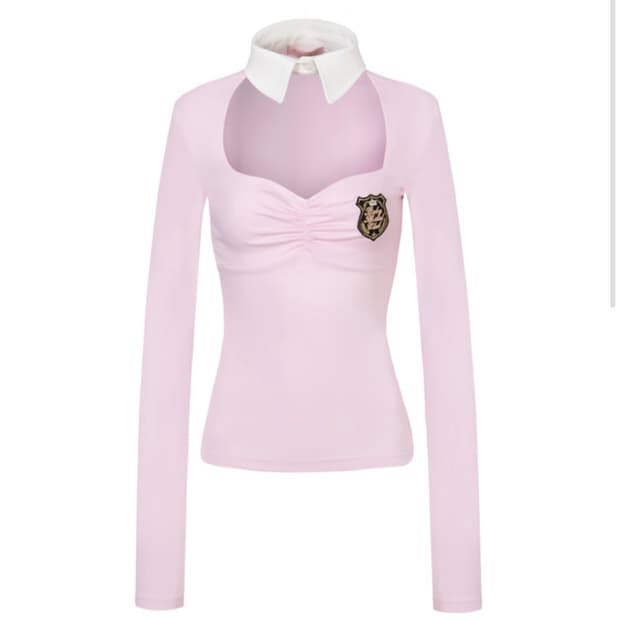 베이비메탈클럽 Charmy collar top (baby pink)