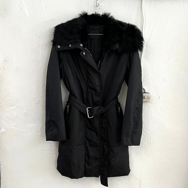 프라다 1999AW 아카이브 폭스퍼 포코노 코트