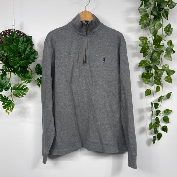 [폴로] 랄프로렌 하프집업 맨투맨 그레이 (L)