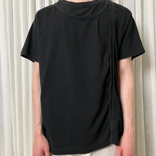 요지야마모토 ground y 레이어패널 티셔츠 yohji yamamoto