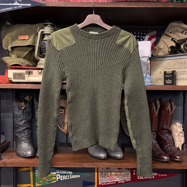 코만도 밀리터리 퓨어울 니트 스웨터 잉글랜드 생산 N313
