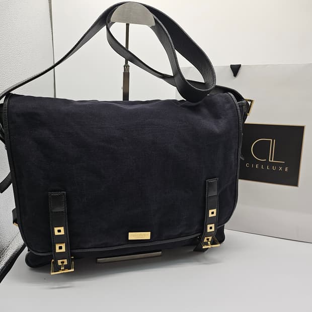 정품 입생로랑 빈티지 캔버스 메신저백