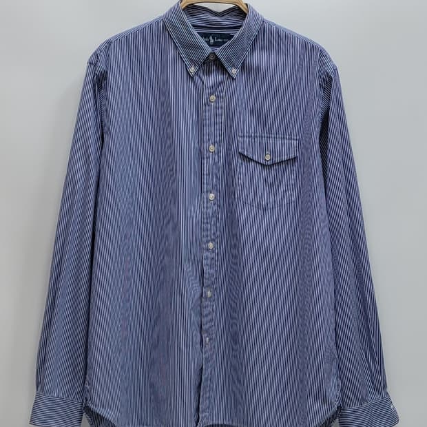 POLO 폴로 랄프로렌 슬림핏 스트라이프 셔츠 / 남 L 네이비
