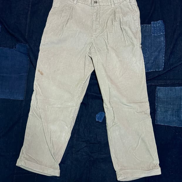 90‘s 에디바우어 투턱 클래식 핏 코듀로이 팬츠 36