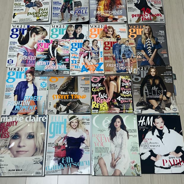 vogee girl, 마리끌레르, ceci, elle girl 잡지