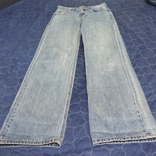 지오다노 세미와이드 빈티지워싱 데님팬츠 (30)