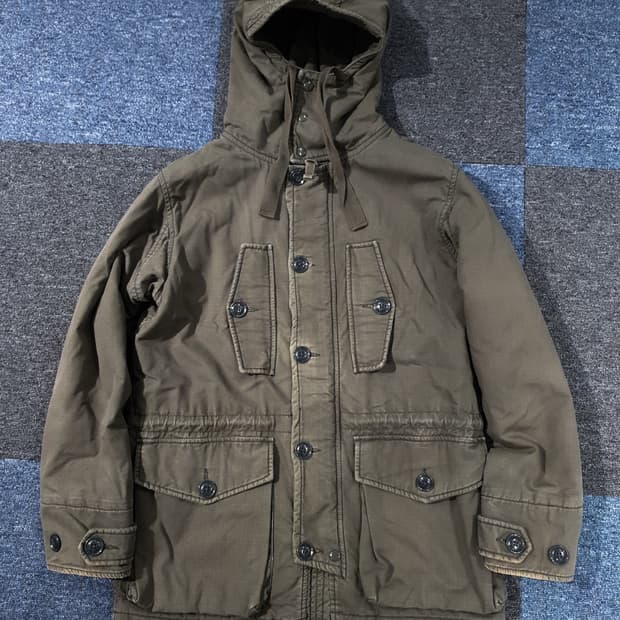 랄프로렌 데님 카키 후드 야상