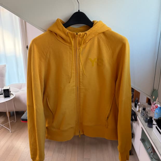 Y-3 크롭 후드집업