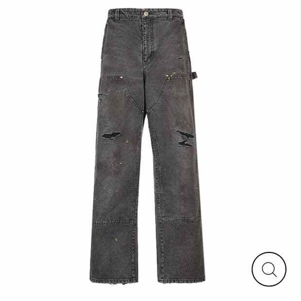 Vuja de 부자데 디스트로이드 더블니 팬츠