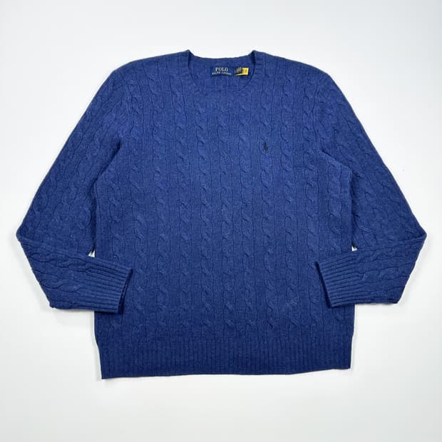폴로 랄프로렌 클래식 캐시미어 케이블 니트 L