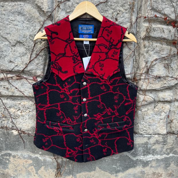 80s 펜들턴 빈티지 웨스턴 나바호 울 베스트 조끼 38