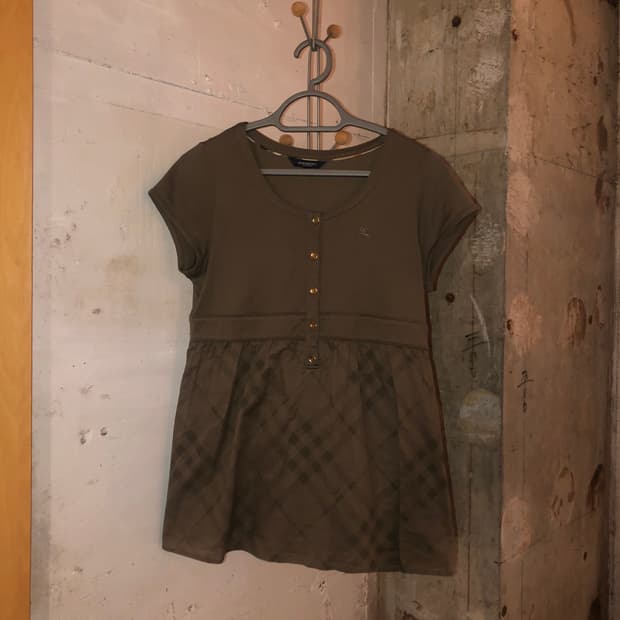Burberry Blue Label Check Tiered Top