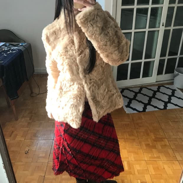 vintage rabbit fur jacket