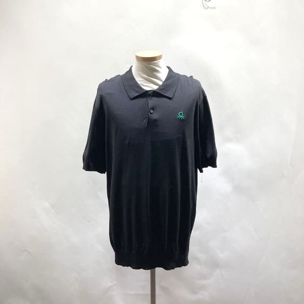 베네통 25ss 남성카라반팔 블랙 2XL