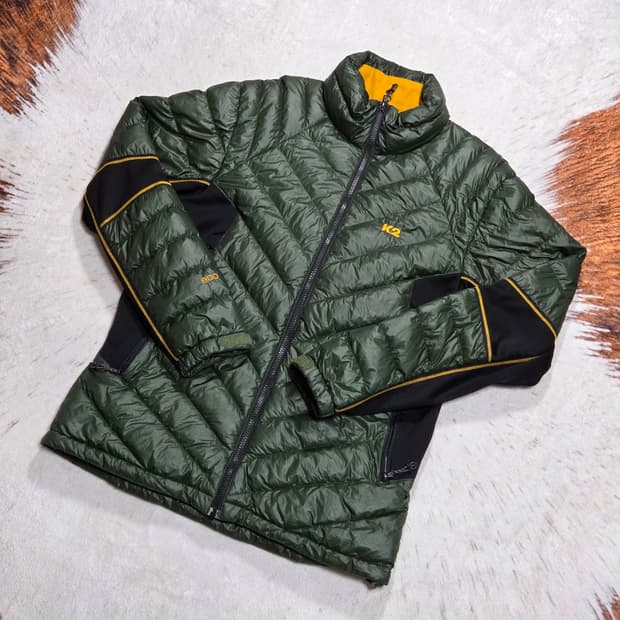 K2 케이투 구스다운 카키 패딩 점퍼