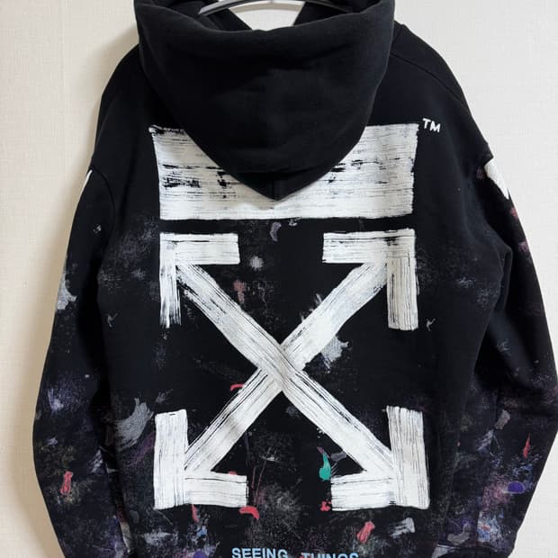 오프화이트 갤럭시 후드티