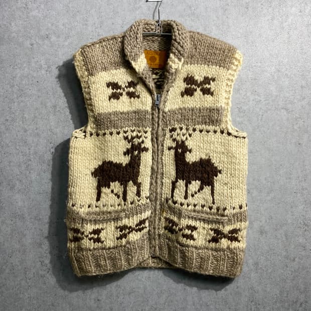 [M] KISITAU 캐나다 메이드 코위찬 니트 베스트