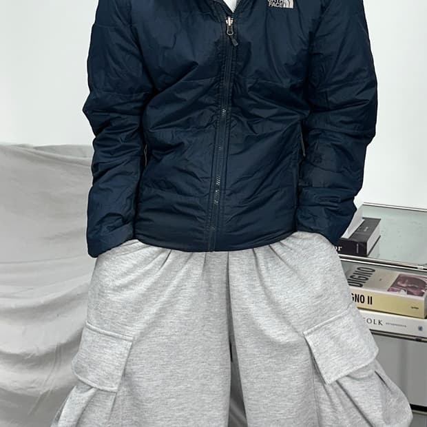 노스페이스 네이비 경량패딩 자켓 S