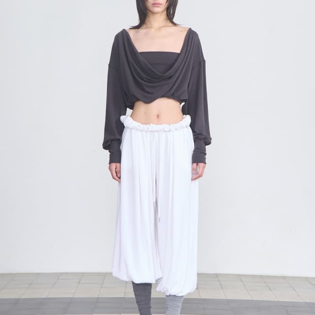 세릭 와이드 벌룬 팬츠 화이트