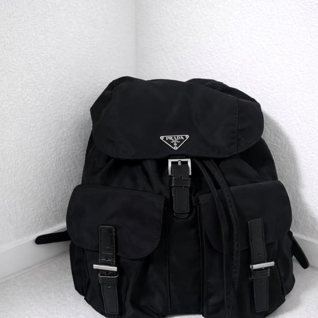 (Prada 정품) 프라다 블랙 포코노 백팩