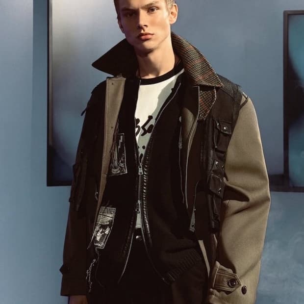 자라 앤더슨벨 베스트렌치 코트 카키 