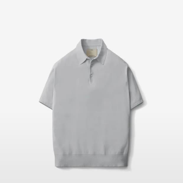 포터리 반팔 컴포트 폴로 니트 실버 3size 판매