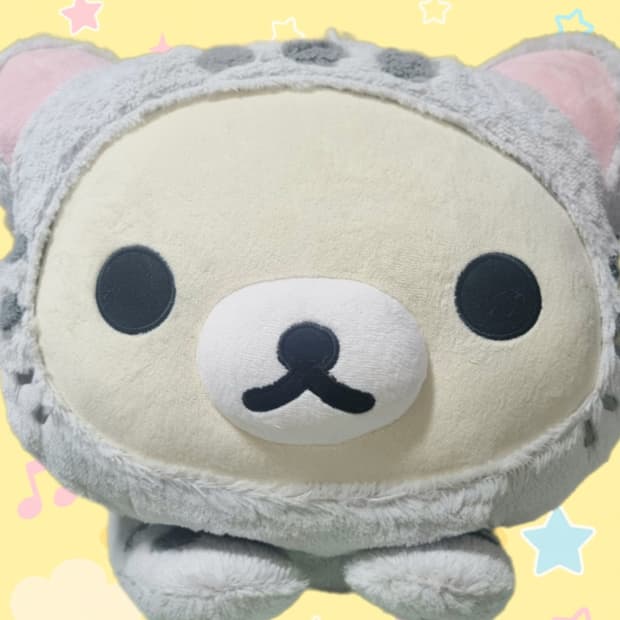 산엑스 코리락쿠마 고양이 인형 L 좌식의자